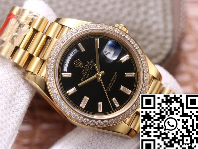 M228348RBR-0001 Factory EW Dial Day-Date Gold Black Rolex Yellow 0420